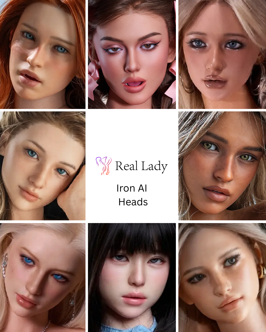 Real Lady Iron AI Heads, Real Lady Doll, , SRSD