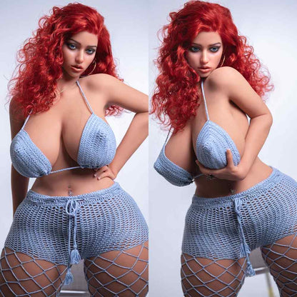 163cm (5ft4") Thick Ass Read Hair Sex Doll with Movable Jaw - In Stock | US Only