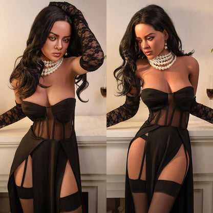 166m (5ft5') Silicone Head Sex Doll with TPE Body in Tan Skin - In Stock | US Only