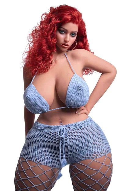 163cm (5ft4") Thick Ass Read Hair Sex Doll with Movable Jaw - In Stock | US Only