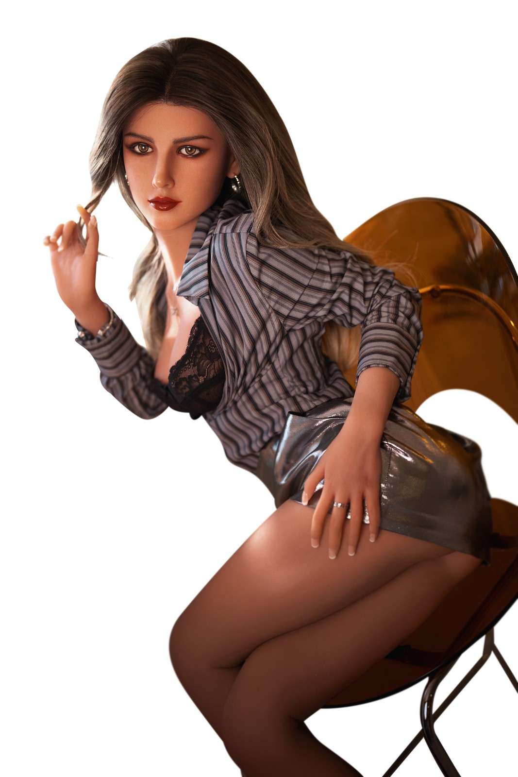 166m (5ft5') C-Cup Silicone Head Sex Doll with TPE Body - In Stock | US Only