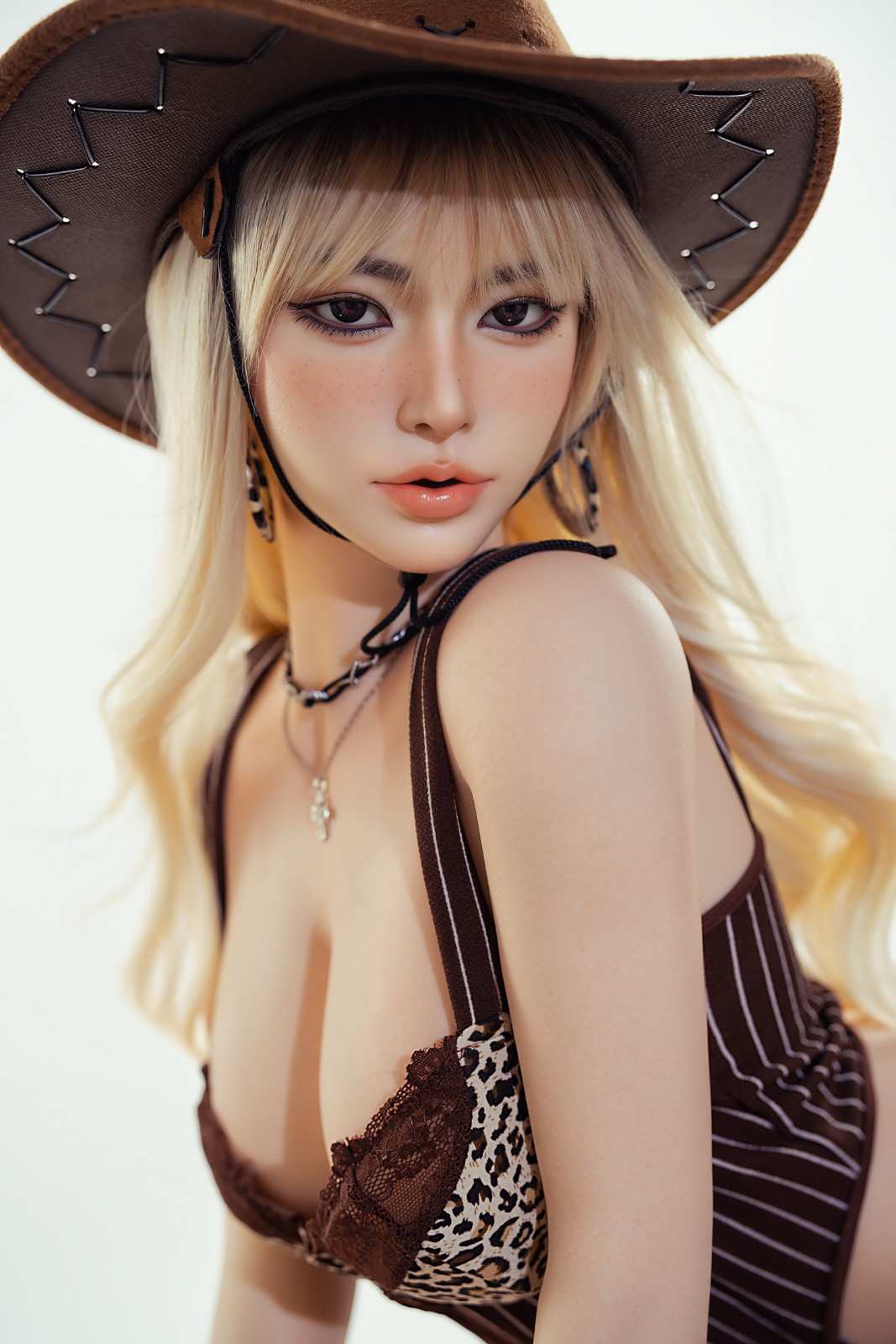 164cm (5ft4") Blonde Movable Jaw Silicone Sex Doll - D-Cup - In Stock | US Only