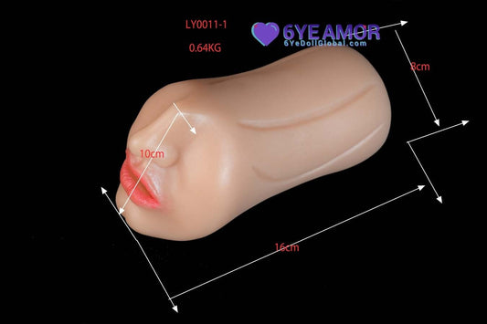 10cm (3.9") Blowjob Mouth with Teeth Masturbator ( Model# LY0011)