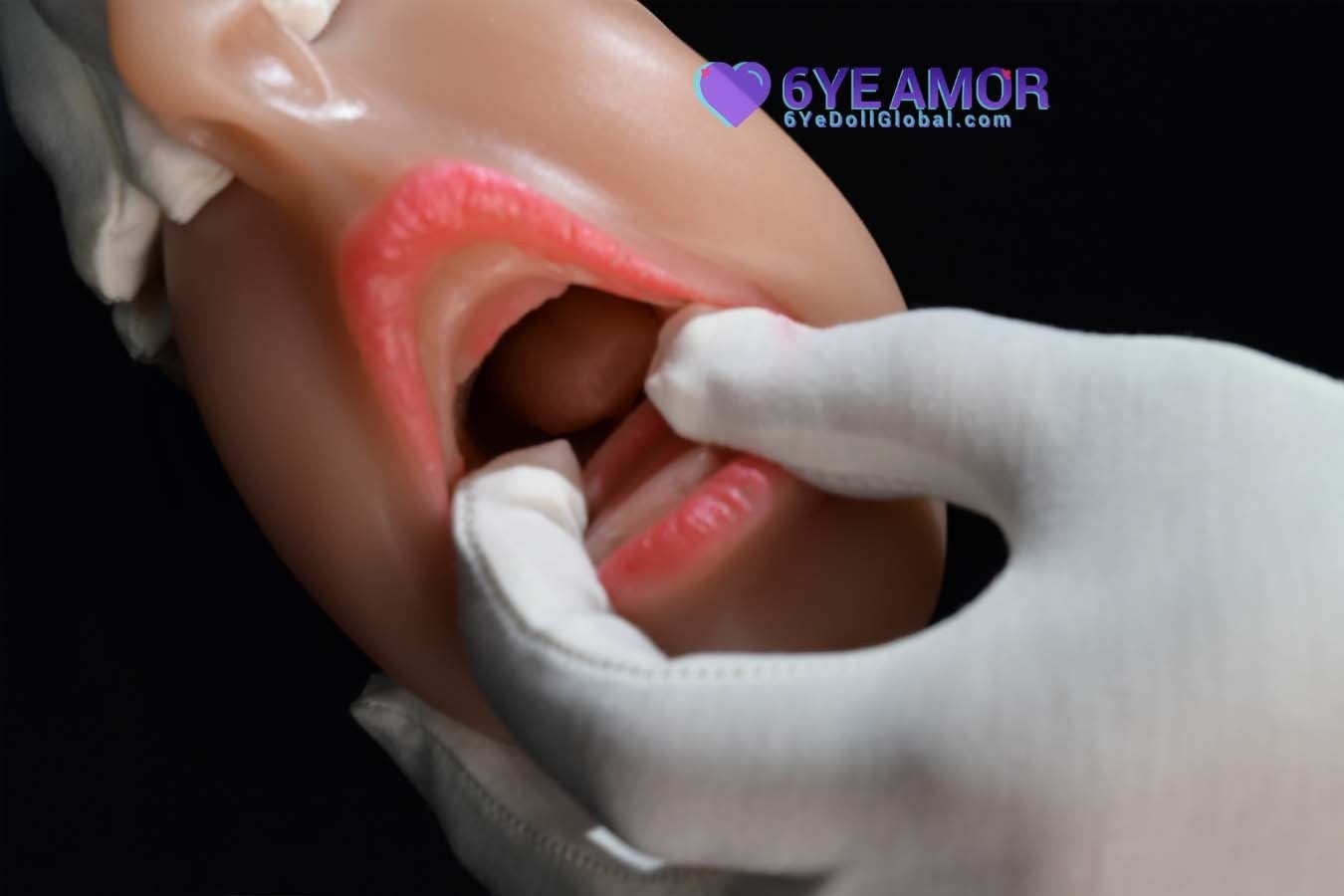 10cm (3.9") Blowjob Mouth with Teeth Masturbator ( Model# LY0011)