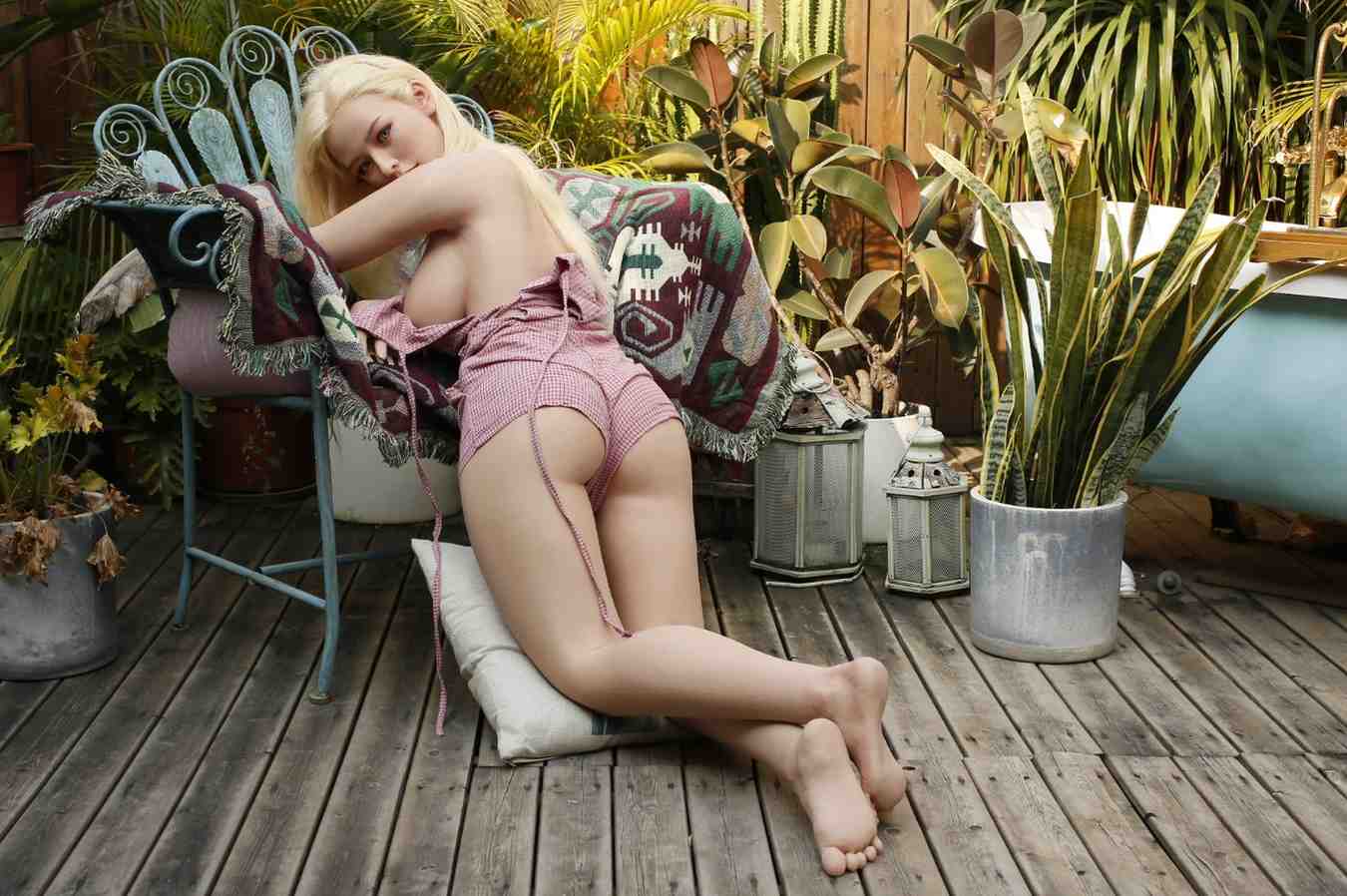 156cm (5ft1") Blonde Hot Sex Dolls - E-Cup - Kelly