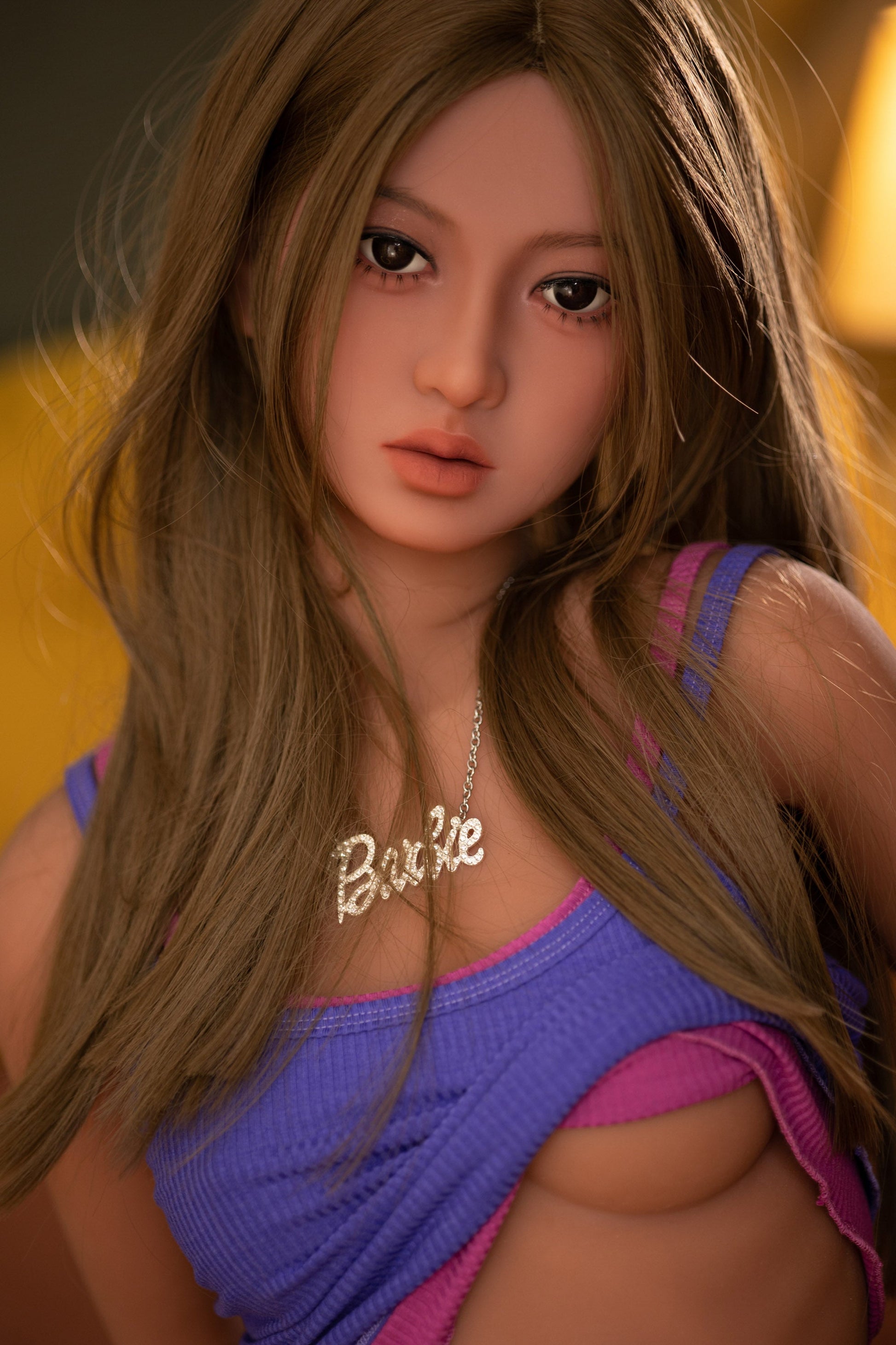 AIBEI 138cm (4ft5") Petite Brunette TPE Sex Doll Head #221 - Barbie