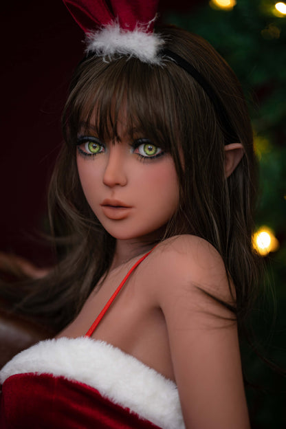 AIBEI 148cm (4ft8") Christmas Brunette TPE Sex Doll Head #AB4 - Layla