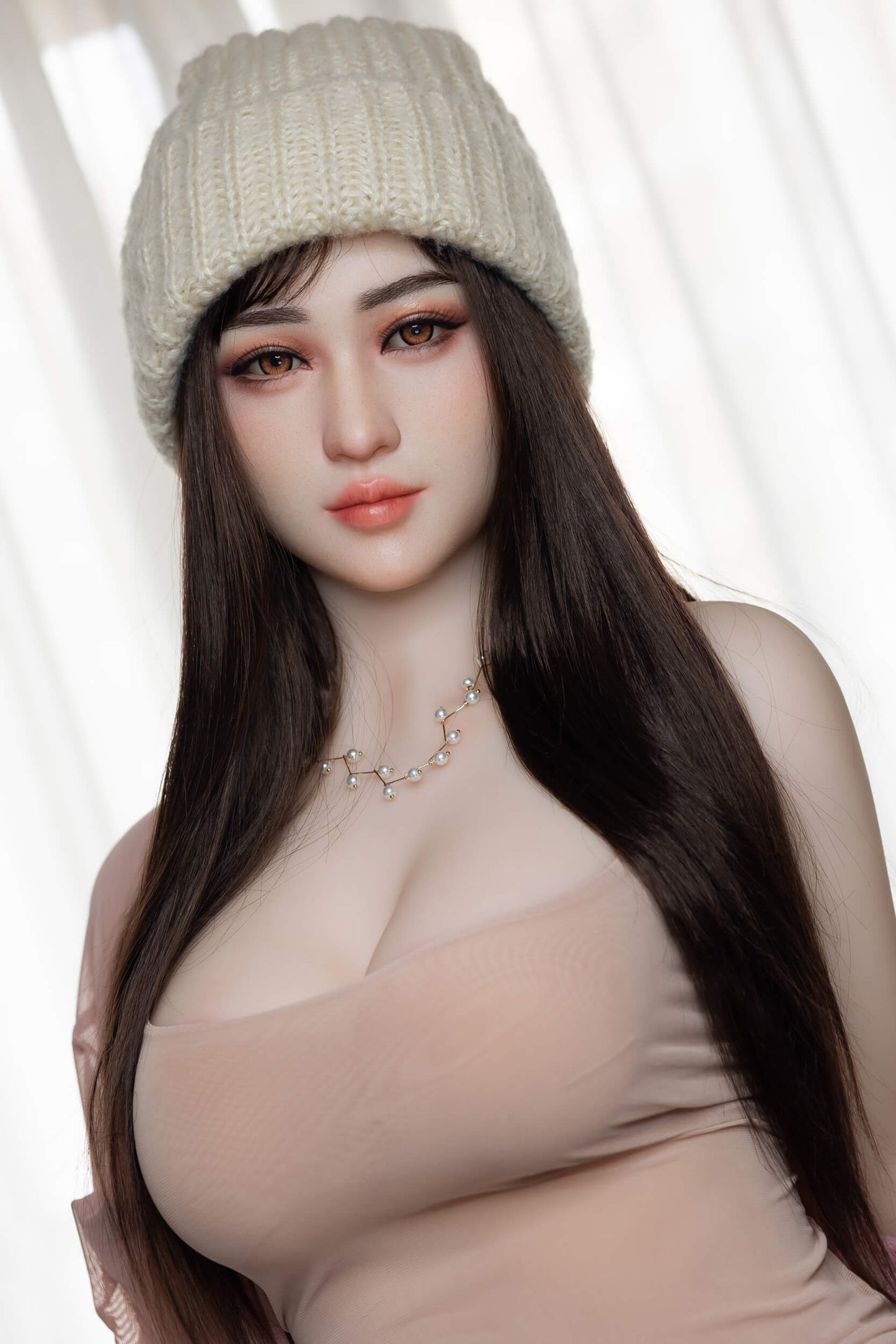AIBEI 158cm (5ft1") Elegant Hybrid Sex Doll Head #01 with Implanted Hair - Olivia