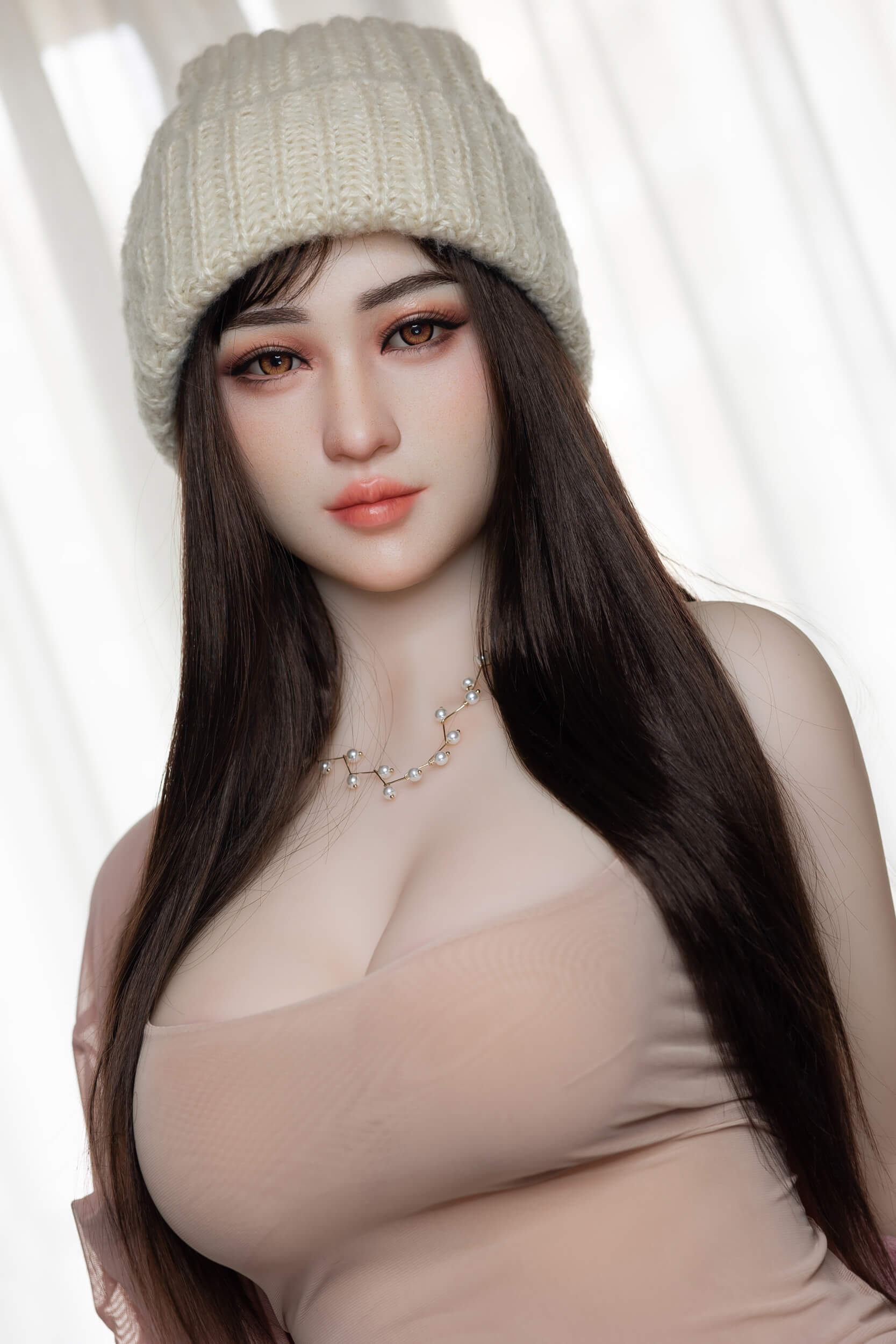 AIBEI 158cm (5ft1") Elegant Hybrid Sex Doll Head #01 with Implanted Hair - Olivia