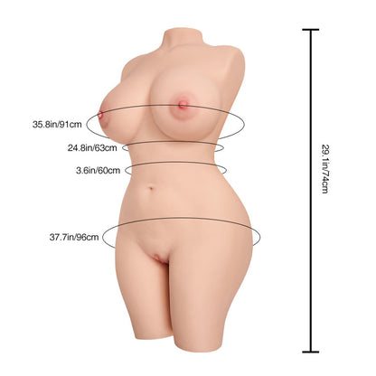74cm (2ft5") MILF Celebrity Body Sex Doll Torso - Badd Angel