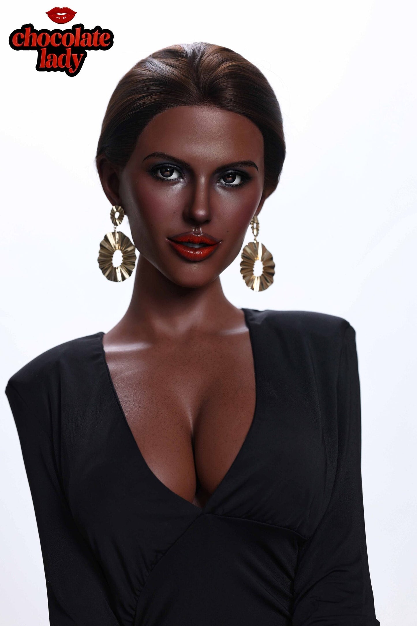 Chocolate Lady 166cm (5ft5") Black Skin Full Silicone Sex Doll - E-Cup – Lena