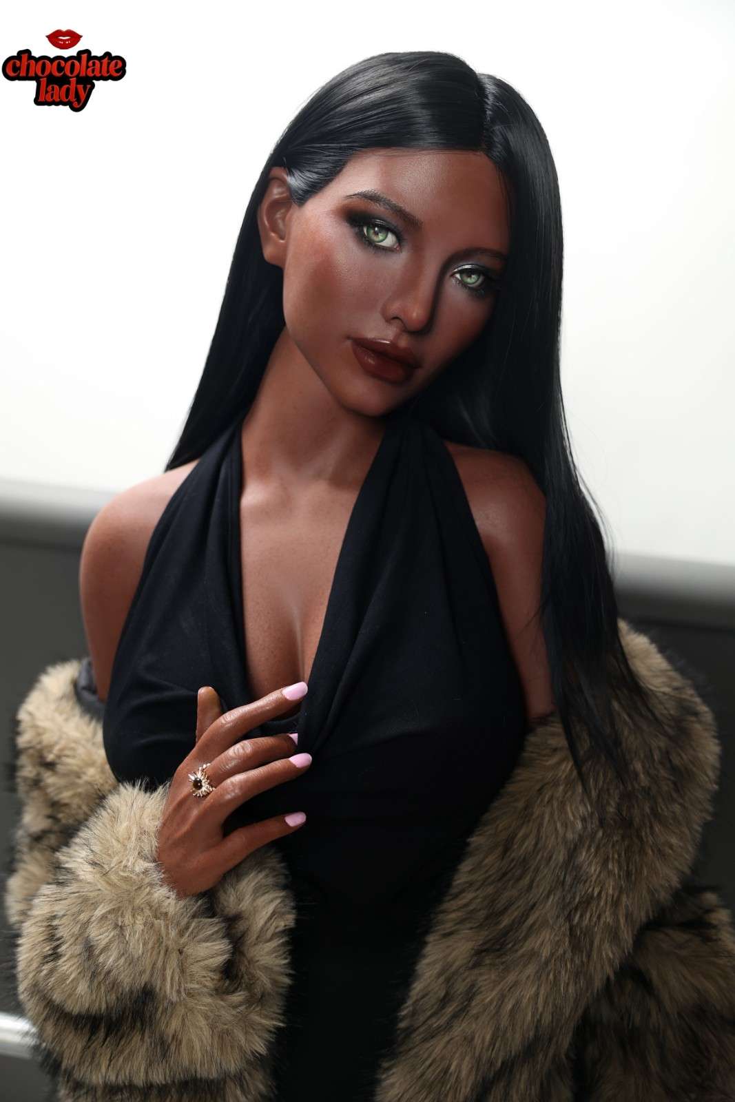 Chocolate Lady 166cm (5ft5") Chocolate Full Silicone Sex Doll - E-Cup – Naomi