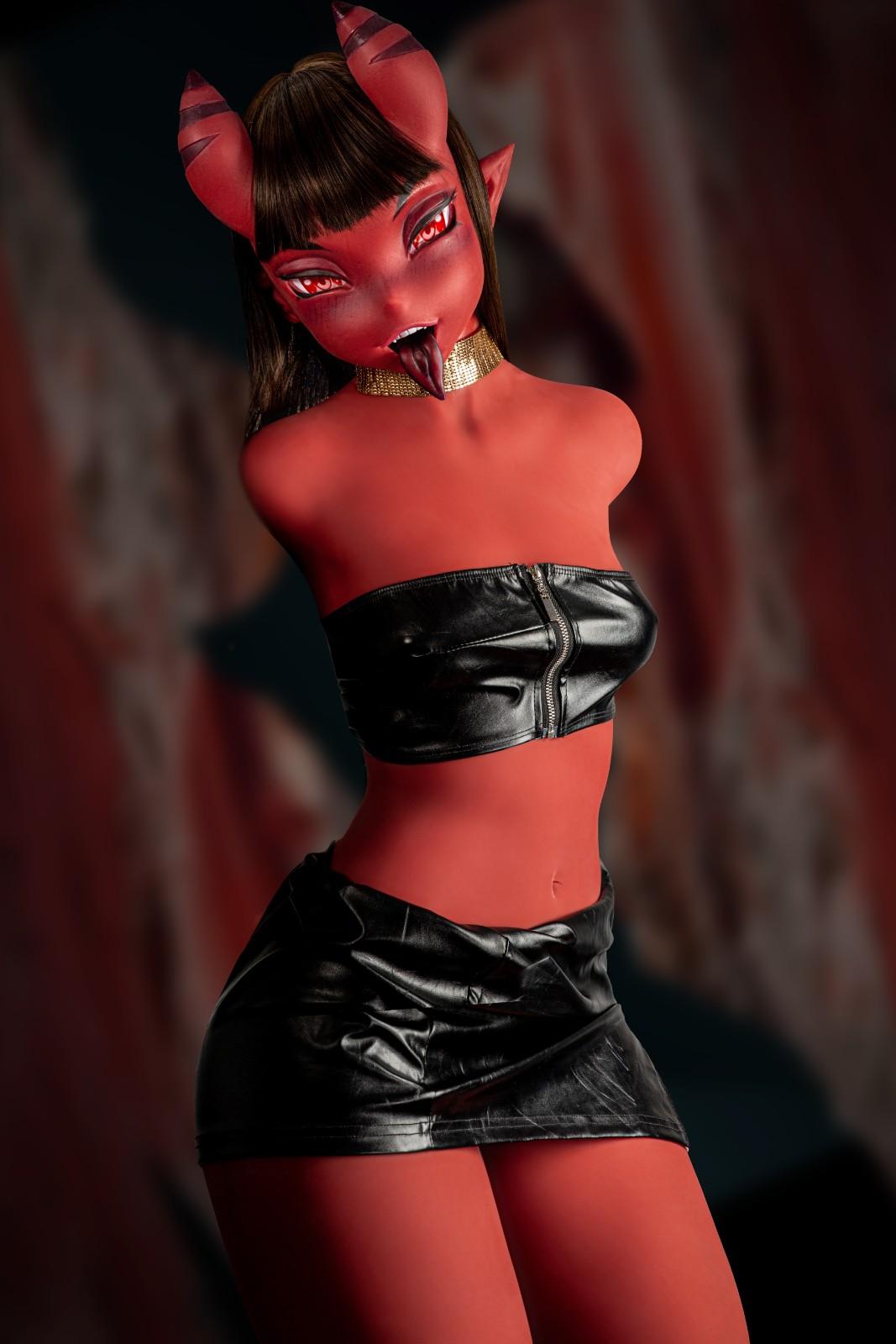 CLM 110cm (3ft6") Red Hell Fantasy Hybrid Sex Doll Torso - Meru