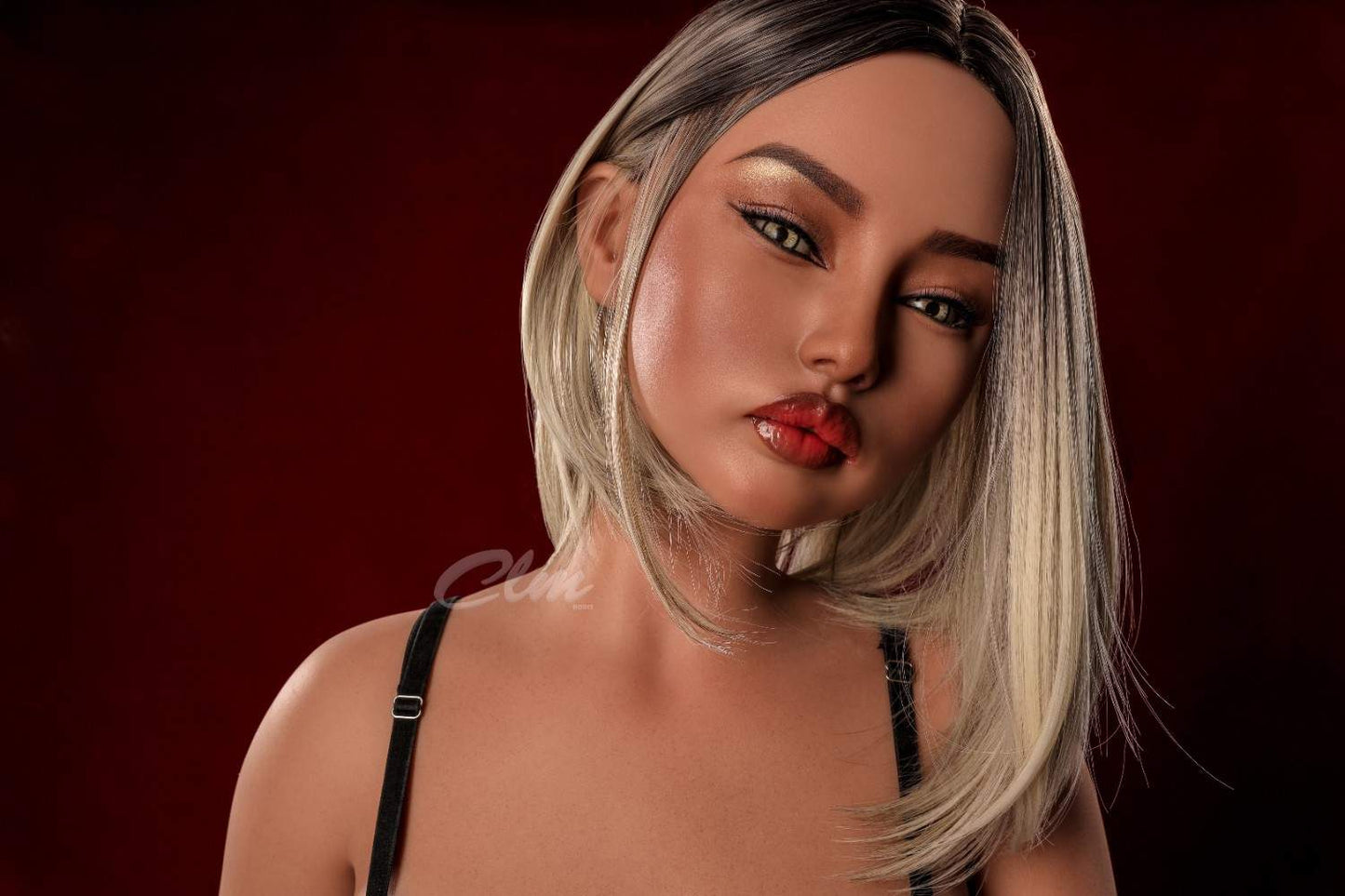 CLM 159cm (5ft2") Real Sex Doll - Lilian Full Silicone Love Doll in Black Skin Fat Belly