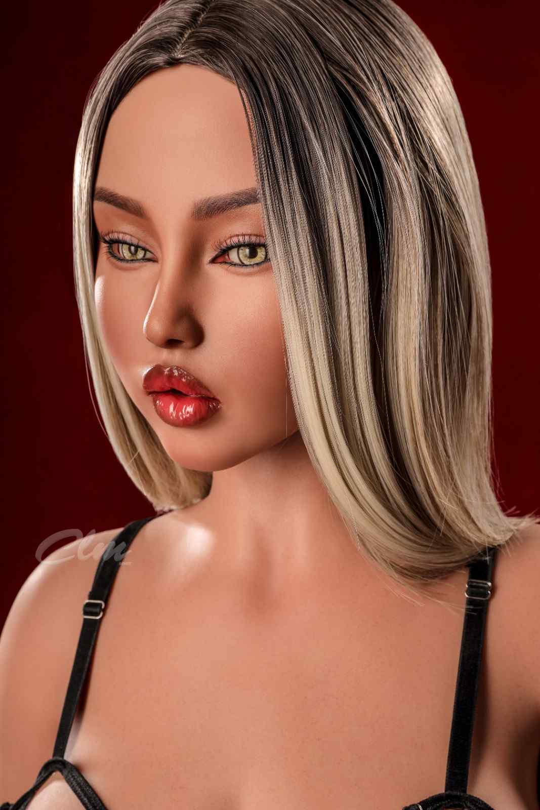 CLM 159cm (5ft2") Real Sex Doll - Lilian Full Silicone Love Doll in Black Skin Fat Belly