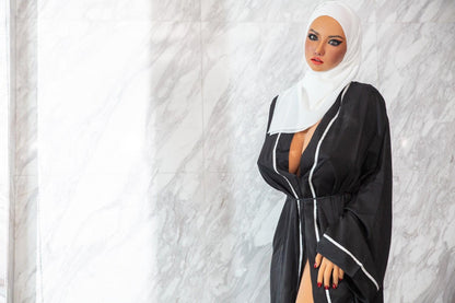 CLM 160cm (5ft3") Middle Eastern Muslim Curvy Hijab Lady TPE Body with a Silicone Head Sex Doll  - Zaryab