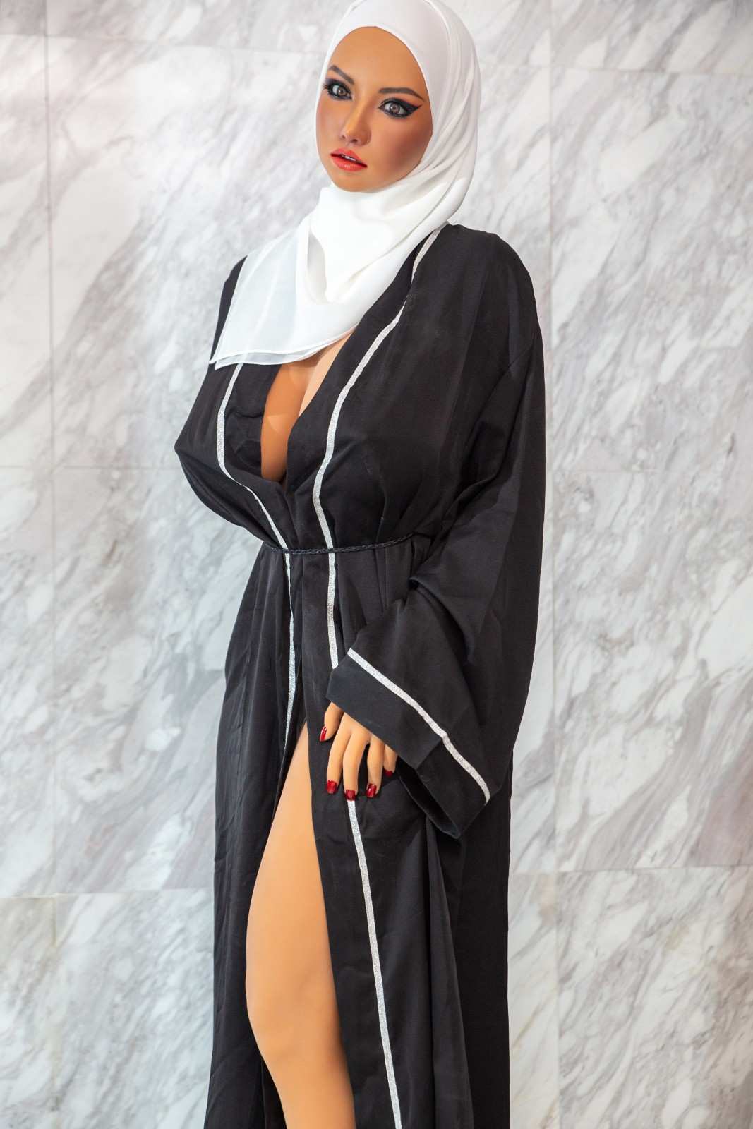 CLM 160cm (5ft3") Middle Eastern Muslim Curvy Hijab Lady TPE Body with a Silicone Head Sex Doll  - Zaryab