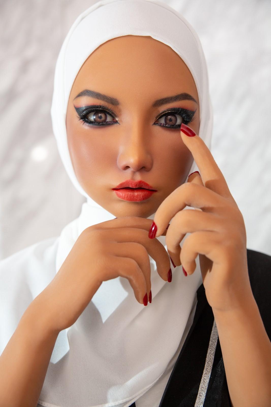 CLM 160cm (5ft3") Middle Eastern Muslim Curvy Hijab Lady TPE Body with a Silicone Head Sex Doll  - Zaryab