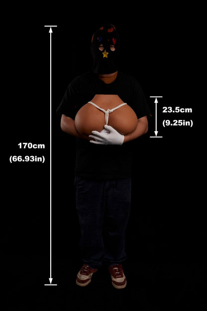 CLM 23.5cm (9.2") Big Butt RS-6 Cinnamon Skin Tone - Silicone Butt Torso - Climax Doll Pro