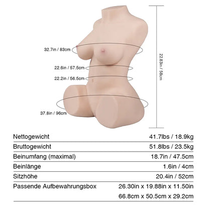 58cm/1ft11 41.8LB Most Realistic Pussy Sex Doll – Candice Fair 2.0 (US, CA & EU-Only)