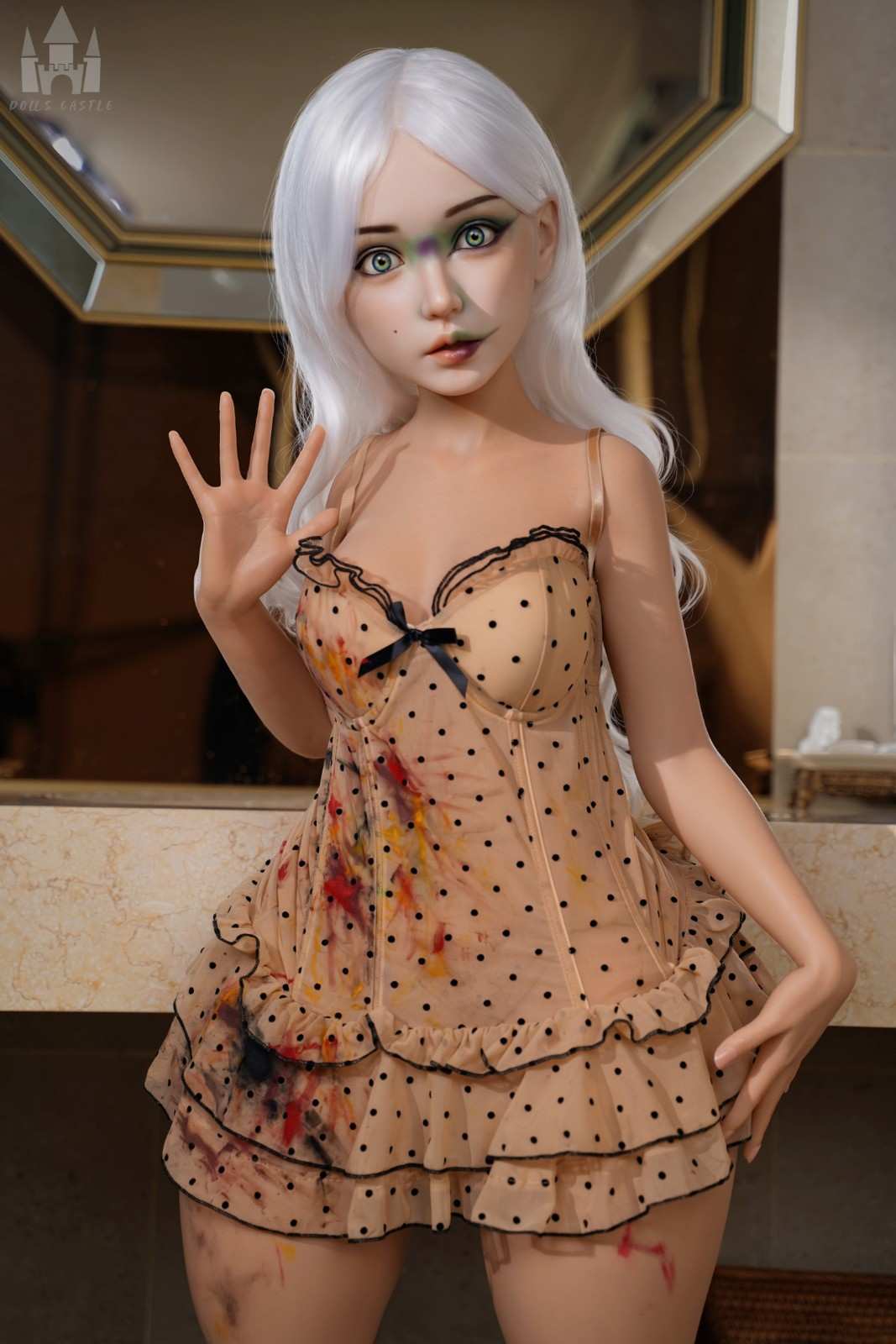 Doll Castle 135cm (4ft4") Blonde Full Silicone Sex Doll - A-Cup