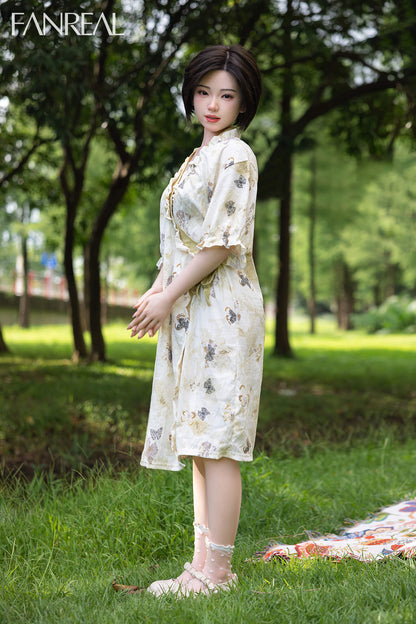 Fanreal 153cm (5ft0") Elegant & Beauty Short Hair Silicone Sex Doll with ROS Head - B-Cup - Molly
