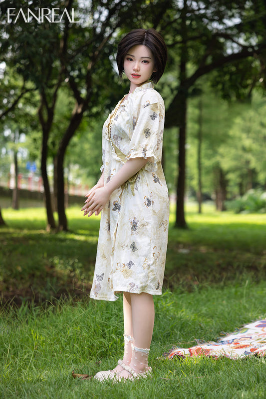 Fanreal 153cm (5ft0") Elegant & Beauty Short Hair Silicone Sex Doll with ROS Head - B-Cup - Molly