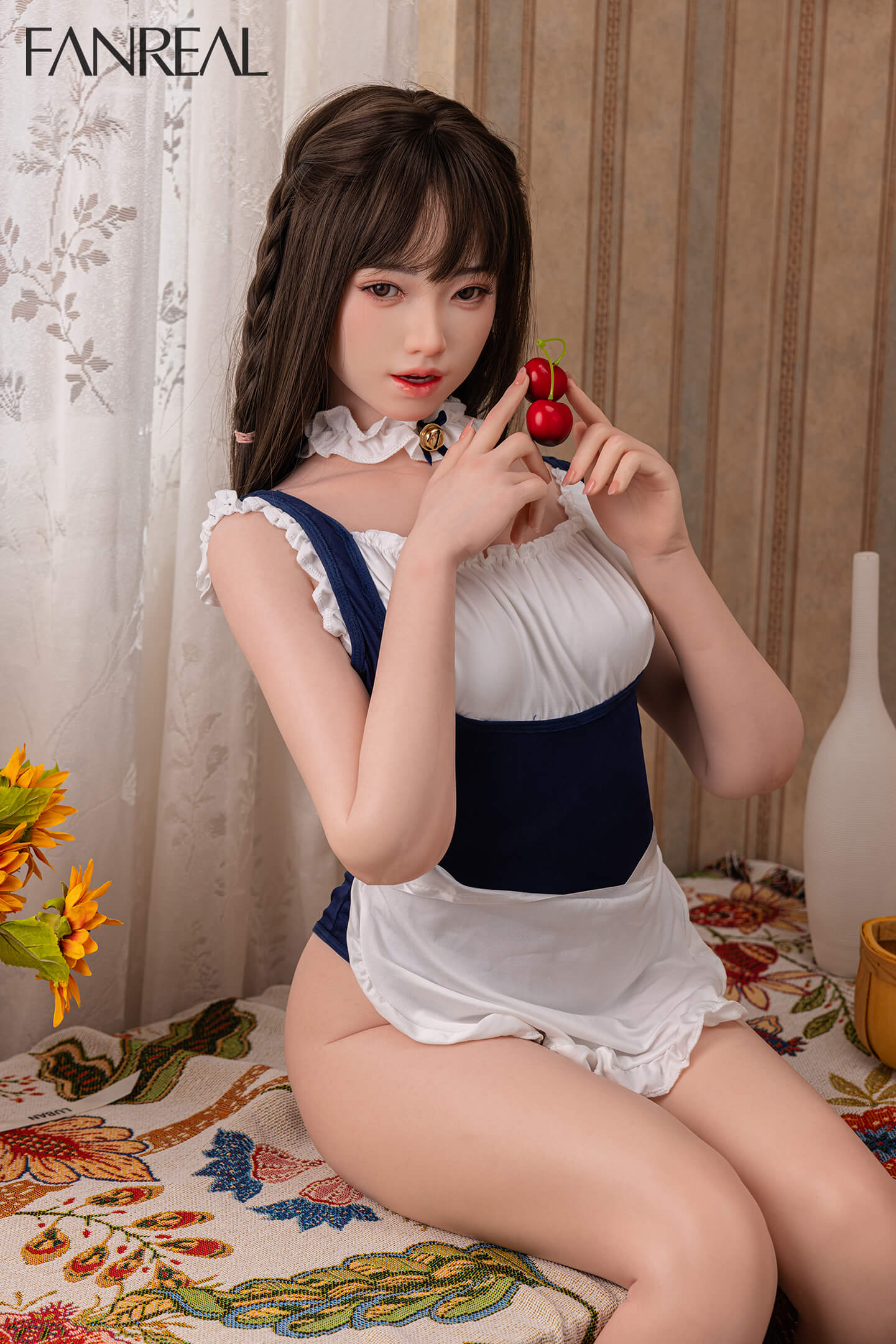 Fanreal 153cm (5ft0") Japanese Maid Silicone Sex Doll with ROS Head - B-Cup - Molly