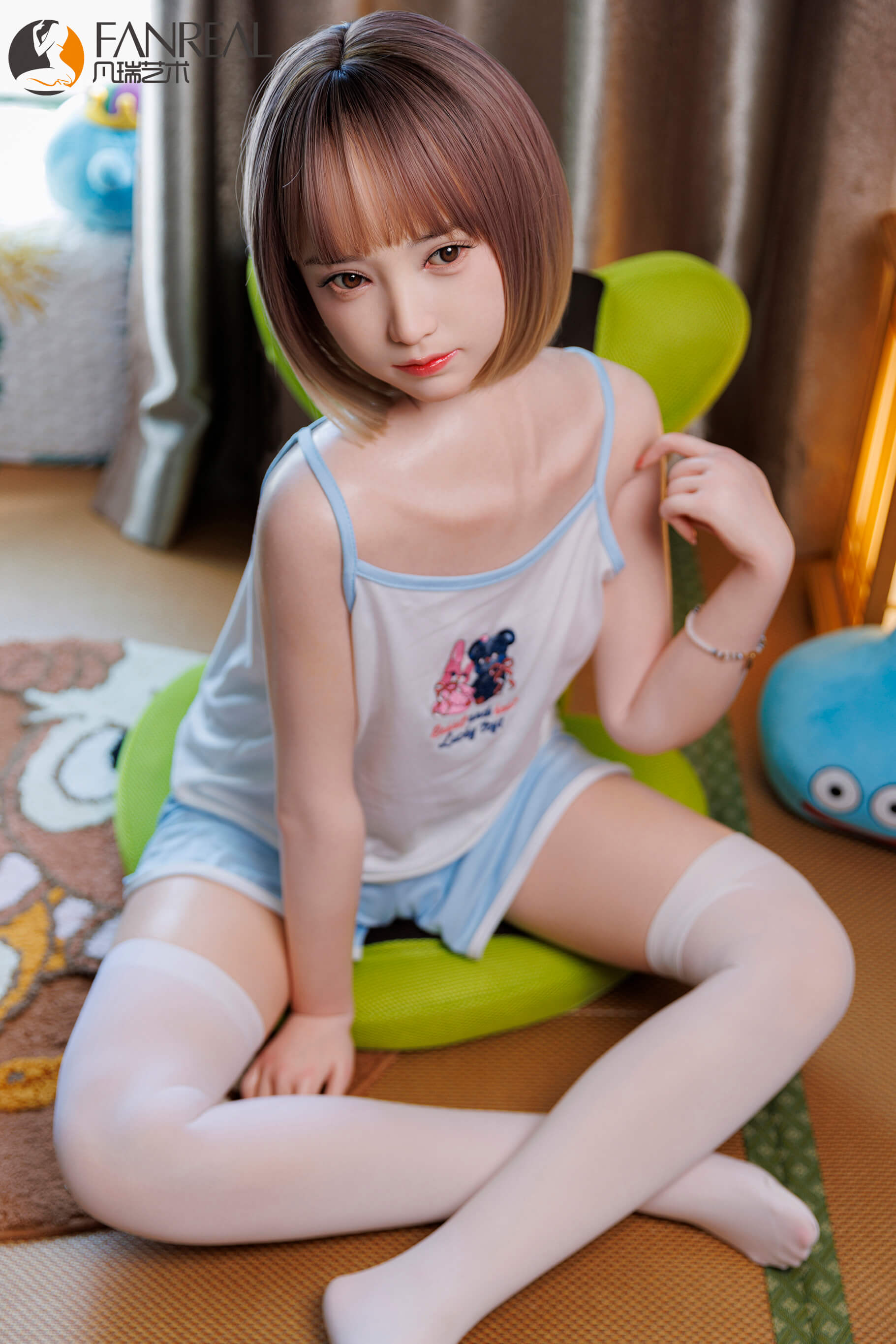 Fanreal 153cm (5ft0") Japanese Short Hair Silicone Sex Doll - B-Cup - Mo