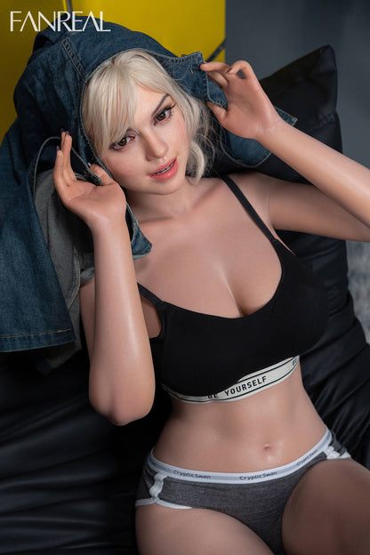 Fanreal 155cm (5ft0") Athletic Girl Silicone Sex Doll with ROS Head - F-Cup - Maria