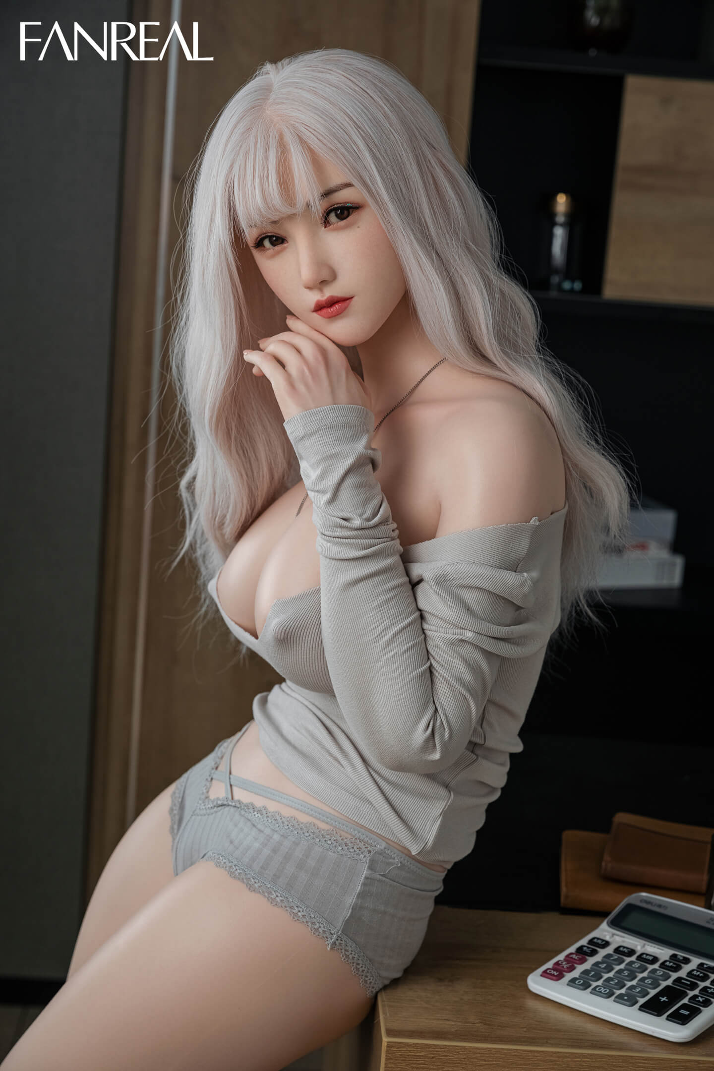 Fanreal 159cm (5ft2") Silver Haired Silicone Sex Doll - F-Cup - Yao