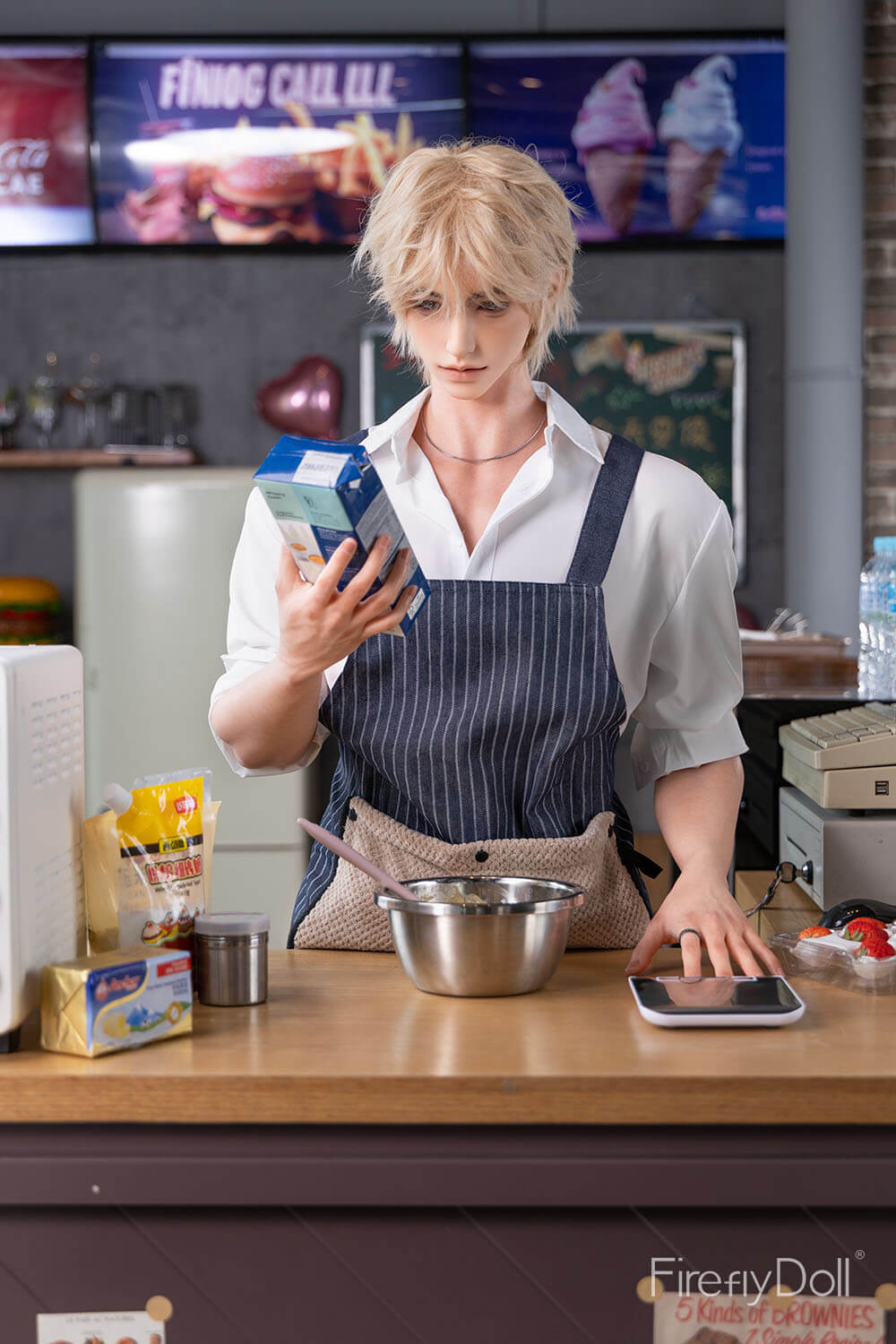 Firefly Doll 180cm (5ft9") Pastry Chef Silicone Sex Male Doll - Jiang Ling