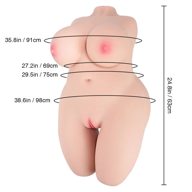 63cm (24.8") Big Tits Fantasy Torso Doll by Tantaly Sex Dolls – Freya
