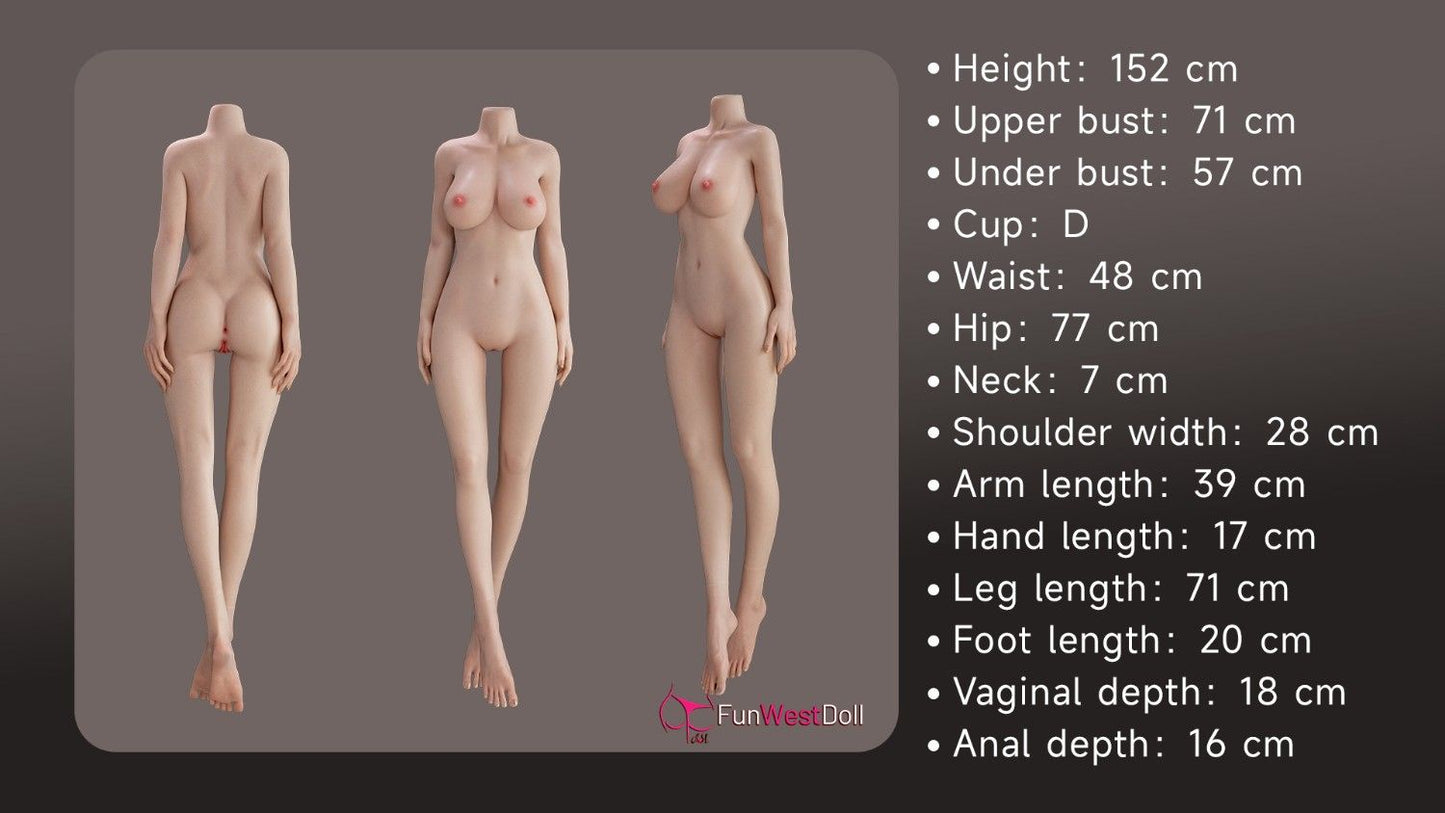 FunWest Doll 152cm (4ft11") Life Like Sex Doll - D-Cup - Nika