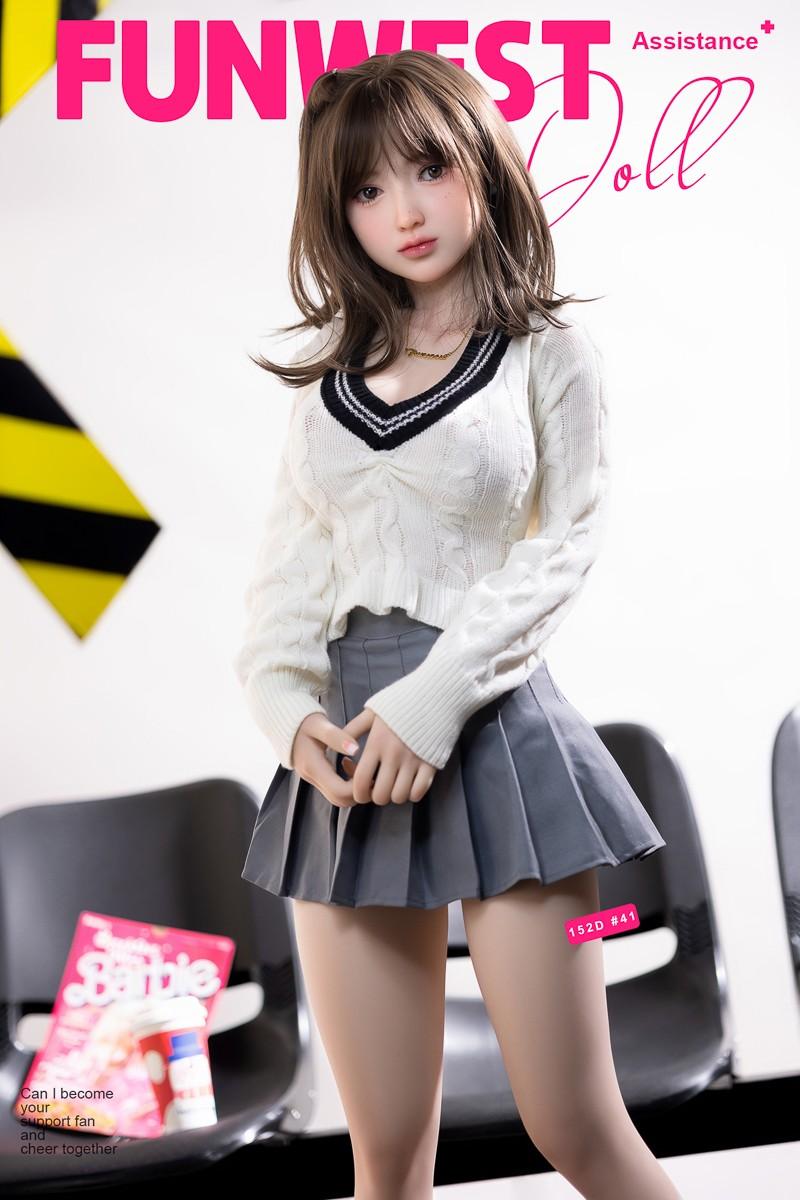 FunWest Doll 152cm (4ft9") Asian TPE Sex Doll Slim & Tender Fantasy Girl - D- Cup - Amy - In Stock | US Only