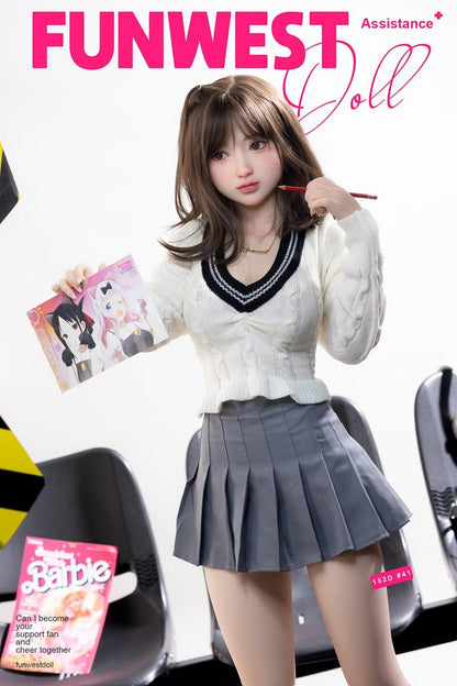 FunWest Doll 152cm (4ft9') D-Cup Asian TPE Sex Doll – Slim & Tender Fantasy Girl [EU Stock] - Amy