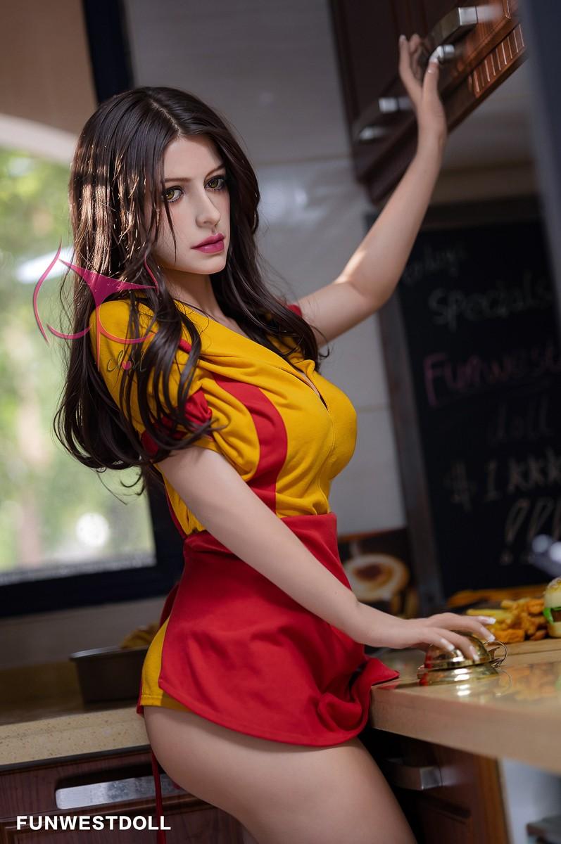 FunWest Doll 155cm (5ft1') F-Cup Companion Movie TPE Sex Doll with Juicy Butt - Zoey