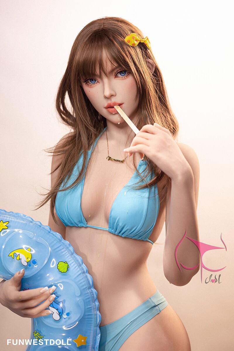 FunWest Doll 157cm (5ft2') C-Cup Big Booty Sex Doll with Small Breast - Lexie