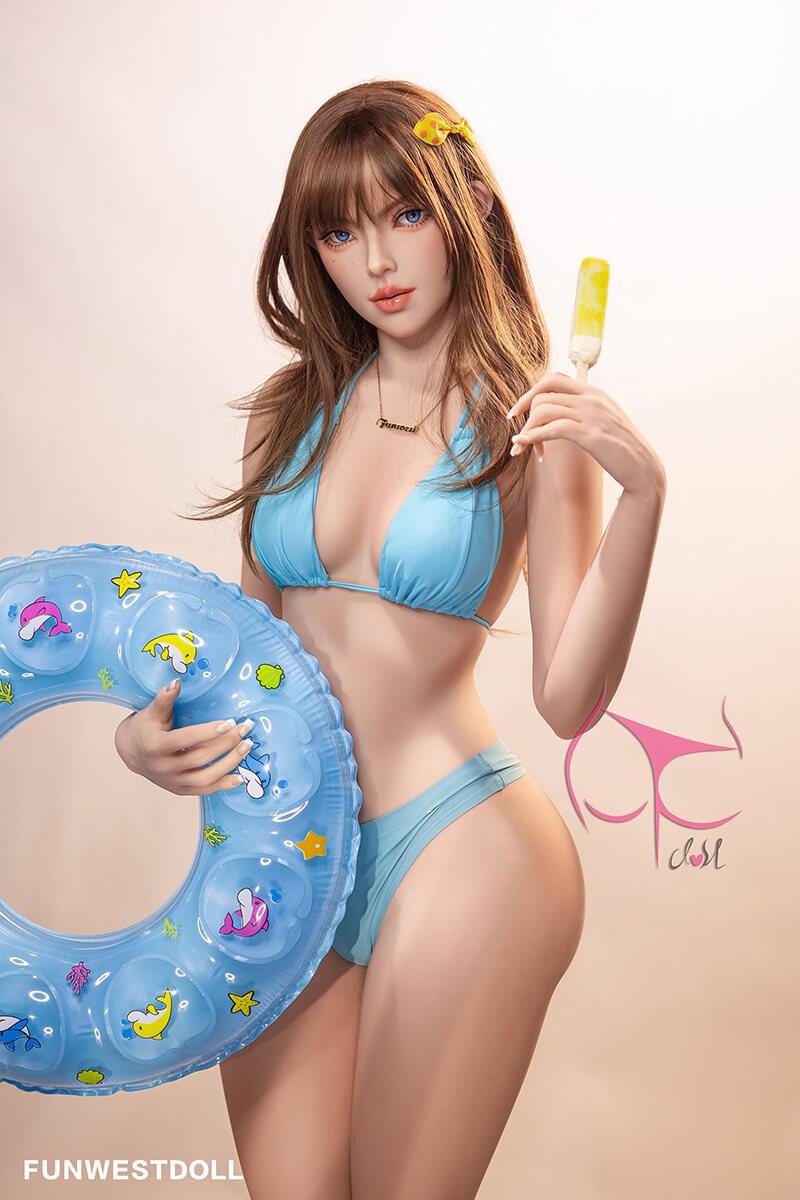 FunWest Doll 157cm (5ft2') C-Cup Big Booty Sex Doll with Small Breast - Lexie