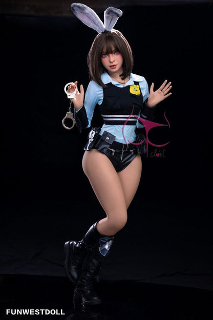FunWest Doll 157cm (5ft2') C-Cup Life Like Asian Sex Doll with Tiny Breasts - Eudora