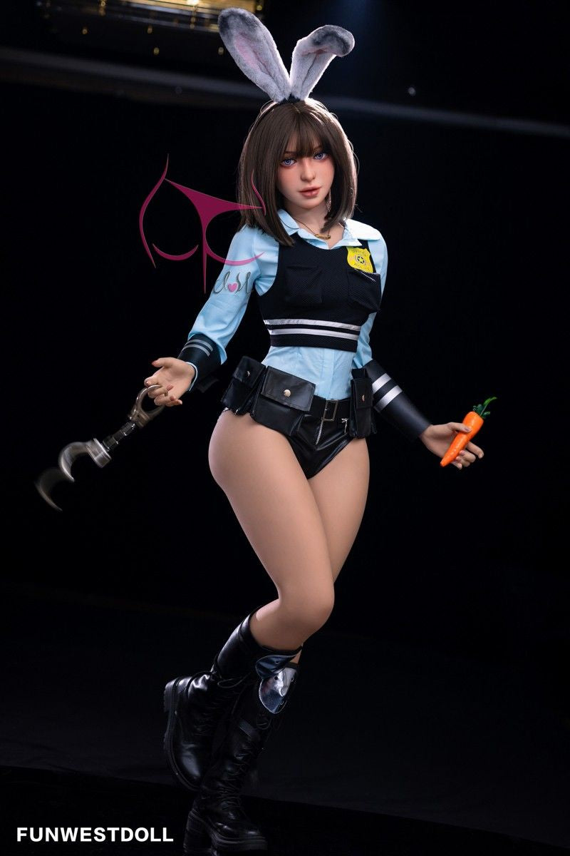 FunWest Doll 157cm (5ft2') C-Cup Life Like Asian Sex Doll with Tiny Breasts - Eudora