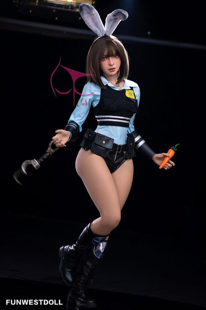FunWest Doll 157cm (5ft2') C-Cup Life Like Asian Sex Doll with Tiny Breasts - Eudora