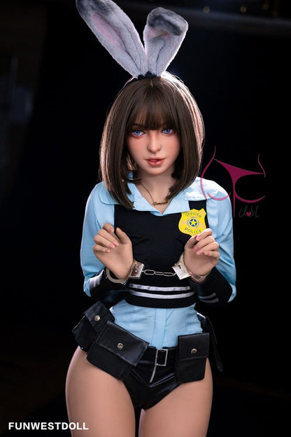 FunWest Doll 157cm (5ft2') C-Cup Life Like Asian Sex Doll with Tiny Breasts - Eudora