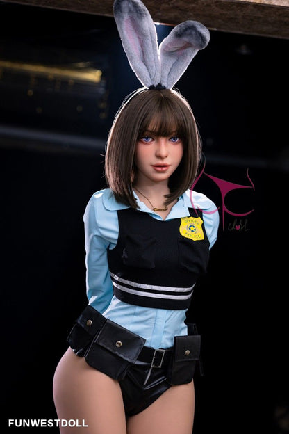 FunWest Doll 157cm (5ft2') C-Cup Life Like Asian Sex Doll with Tiny Breasts - Eudora