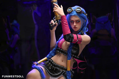 FunWest Doll 159cm (5ft2") A-Cup Jinx Cosplay Premium Tpe Sex Doll - Assos - In Stock | USA