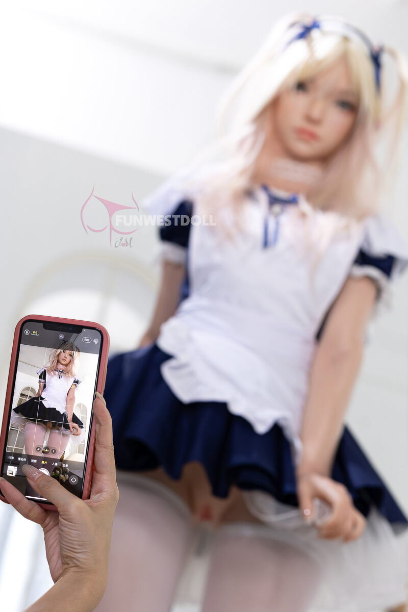 FunWest Doll 159cm (5ft2') A-Cup Tender Asian Fantasy Beauty Blonde Silicone Sex Doll