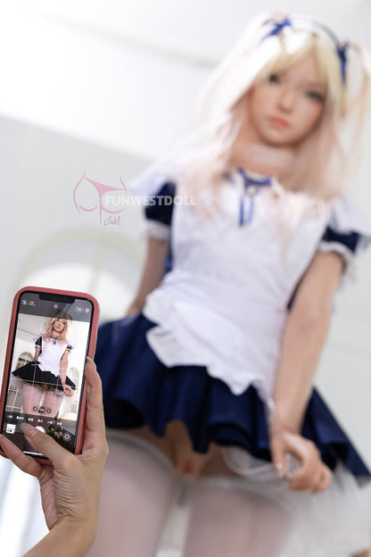 FunWest Doll 159cm (5ft2') A-Cup Tender Asian Fantasy Beauty Blonde Silicone Sex Doll