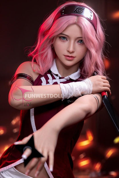 FunWest Doll 159cm (5ft2') A-Cup Wonderland Pink Hair Anime Sex Doll - Alice