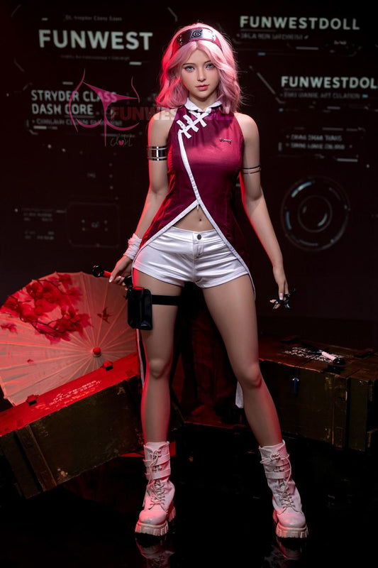 FunWest Doll 159cm (5ft2') A-Cup Wonderland Pink Hair Anime Sex Doll - Alice