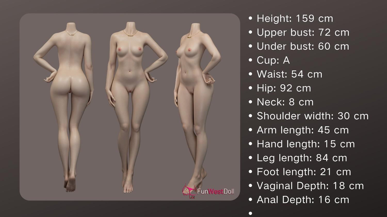 FunWest Doll 159cm (5ft2") Slim Latin Fantasy Silicone Sex Doll – A-Cup - Sophiemina - In Stock | US Only
